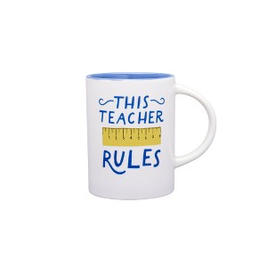 16oz Stoneware This Teacher Rules Mug - Parker Lane - 1 of 3