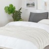 Aoibox Soft Textured Knit Throw Blanket for Sofa and Couch, Decorative and Cozy with Geometric Pattern and Fringed Edges - 4 of 4