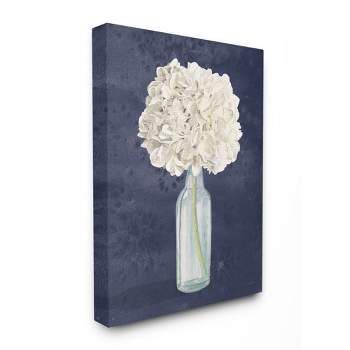 Stupell Industries White Floral Bouquet in Bottle Blue Painting