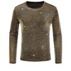 Lars Amadeus Men's Long Sleeves Mesh Sheer Club Glitter See Through T-Shirt - 2 of 4