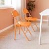 Folding Chairs, Heavy Duty Portable Chairs with Padded Seat & Metal Frame for Dining Room, Gaming Room, Home Office - 4 of 4
