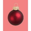 Northlight Matte Glass Christmas Ball Ornaments - 3.25" (80mm) - Henna - 8ct - 2 of 4