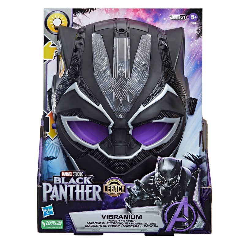 Marvel Black Panther Marvel Studios Legacy Collection Black Panther Vibranium Power FX Mask (Target Exclusive), 3 of 16