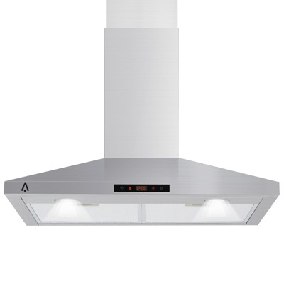 Range Hood 30 inch, 265 CFM Wall Mount Vent Hood for Kitchen, Ducted/Ductless Range Hood Stainless Steel with Touch Control