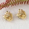Anna-Kaci Gold Plated Leopard Cheetah Panther Head Animal Zircon 925 Sterling Silver Stud Earrings for Women - 3 of 4