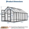 8x14 FT Greenhouses for Outside, Greenhouse with Aluminum Frame, Lockable Door and Ajustable Roof Vent, for Outside Garden Backyard, Patio - 3 of 4