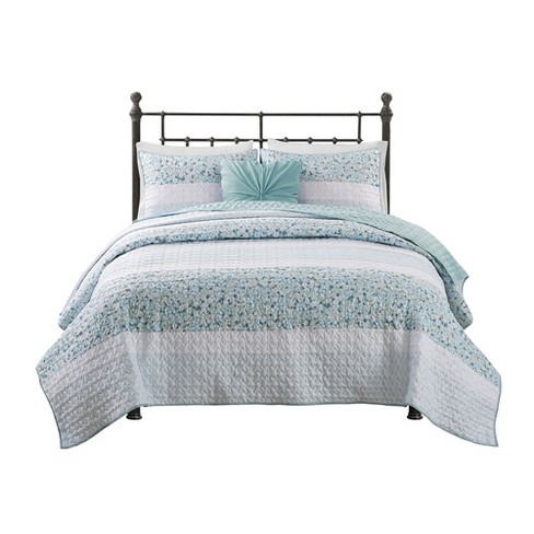 Gracie Mills Glenn Coastal Breeze 5-Piece Seersucker Comforter Ensemble with Coordinating Throw Pillows - image 1 of 4