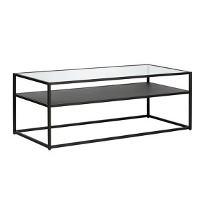 Metal Ada Rectangular Coffee Table in  Black - Henn&Hart - 1 of 4