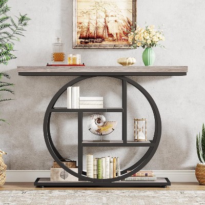 Hommoo 41.3" Industrial 4-Tier Console Table
