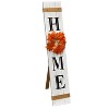 Elegant Designs Seasonal Wooden Home Porch Sign with 4 Interchangeable Floral Wreaths Chalk White : MDF Farmhouse Decor, Vertical Display - 2 of 4