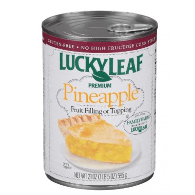 Lucky Leaf Premium Pineapple Pie Fruit Filling & Topping 21 oz (Pack of 2)
