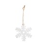 Ganz Natural Wooden Snowflake Ornament Boxed Set, Assorted Styles, White (9-Piece Set) - 3 of 4