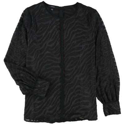 Alfani Womens Animal Print Pullover Blouse