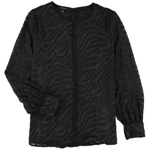 Alfani Womens Animal Print Pullover Blouse - 1 of 2
