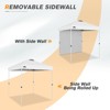 EAGLE PEAK 6.6x6.6 Pop Up Canopy Tent with One Sidewall, 8 Stakes and 4 Ropes - 4 of 4