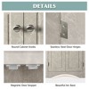 Home Corner Storage Cabinet, Bathroom Triangle Floor Storage Cabinet with Adjustable Shelves, Freestanding Floor Cabinet with 2 Doors - 2 of 4