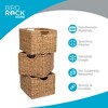 BIRDROCK HOME Handwoven Seagrass Storage Baskets with Handles - Set of 3 for Pantry, Living Room, Office & Bathroom, Natural - 4 of 4