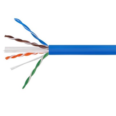 Monoprice Cat6 Ethernet Bulk Cable - 250 Feet - Blue | Network Internet Cord - Stranded, 550Mhz, UTP, CM, Pure Bare Copper Wire, 24AWG
