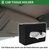 Unique Bargains Universal Car Tissue Holder Tissues Box Cover Car Backseat Extra Large Tissue Organization Faux Leather Black - 2 of 4