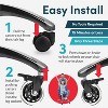 Lifelong Office Chair Caster Wheels for Hardwood Floors and Carpet, Heavy Duty, Universal Fit - 3 of 4