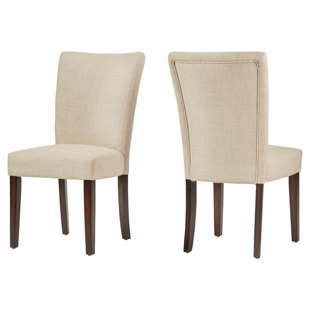 Photos - Dining Table Set of 2 Quinby Side Dining Chair Oatmeal - Inspire Q: Linen Upholstery, W