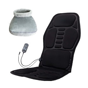Total Relaxation Pair: Heated Foot Spa & Adjustable Chair Cushion - 1 of 3