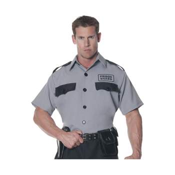 Underwraps Prison Guard Shirt Plus Size Men's Costume