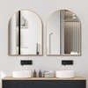 Whisen 30x40 Inch Arched Bathrrom Wall Mirror, Premium HD Glass, Brushed Aluminum Frame - 3 of 4
