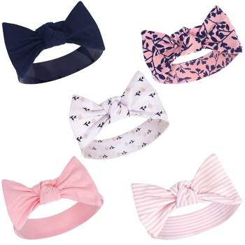 Yoga Sprout Baby and Toddler Girl Cotton Headbands 5pk, Fresh, 0-24 Months