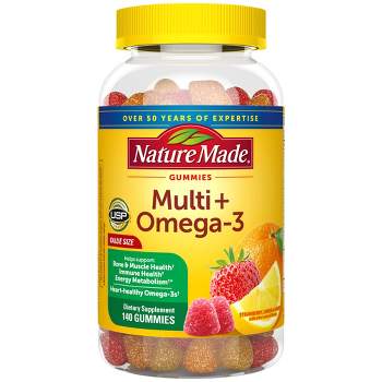 Nature Made Multivitamin + Omega-3 Gummies - Strawberry, Lemon & Orange - 140ct