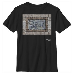 Boy's Nintendo Legend of Zelda Link's Awakening Whale Stone Tablet T-Shirt - 1 of 4