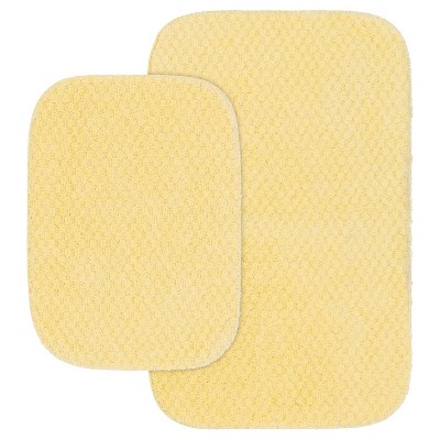 3pc Nylon Washable Bathroom Rug Set Yellow - Garland Rug : Target