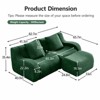 Aukfa Modular Teddy Fabric Sofa,Convertible Modular Sectional Sofa Set with 2 Ottomans, 2-Seats Soft Boneless Design for Living Room - 4 of 4
