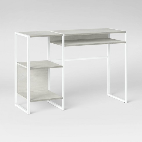 Paulo Wood Writing Desk with Storage Weathered White - Project 62™ - image 1 of 4