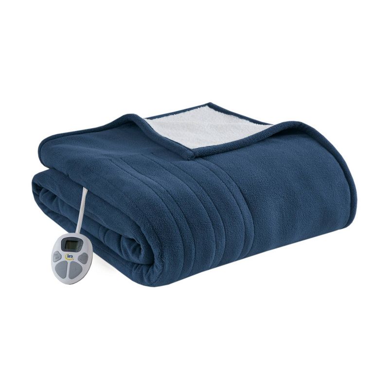 Serta Fleece to Faux Shearling Electric Heated Bed Blanket, 1 of 10