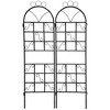 2pcs Garden Trellis, Garden Arch Trellis, Metal Garden Arbor Trellis Climbing, Plants Support Arch - 4 of 4