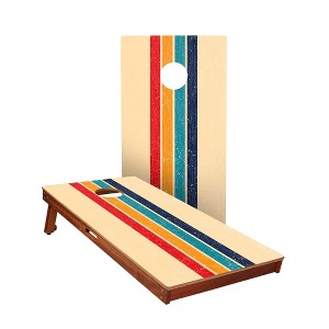 Skip's Garage | Retro Stripes All-Weather Cornhole Boards - ACA Sig Pro Series - 1 of 4