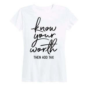 Women's - Instant Message - Know Your Worth Short Sleeve Graphic T-Shirt - 1 of 4