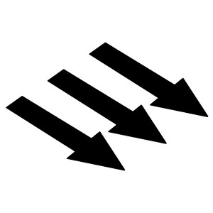 Unique Bargains PVC Waterproof Removable Adhesive Wall Marking Arrow Stickers - 1 of 4