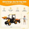 AMERLIFE 24V Kids Ride-On Tractor with Trailer & Front Loader, 3-in-1 Electric Construction Vehicle with Dual Motors, LED Lights & Terrain Wheels - 2 of 4