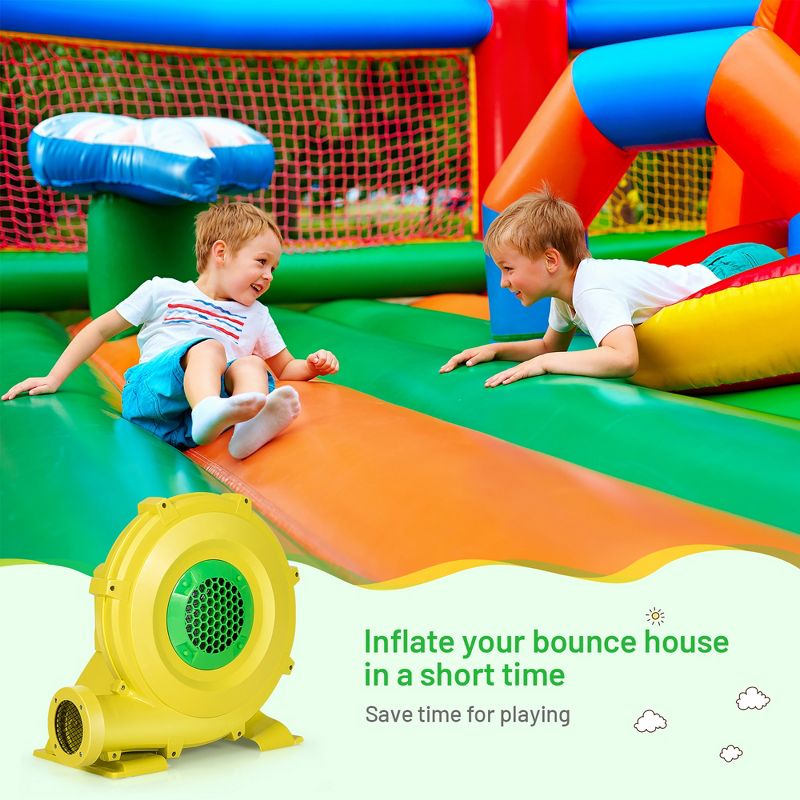 Costway Inflatable Bounce House Blower 1100W 1.5HP Air Pump Commercial Castle Slide Fan, 5 of 11