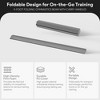 BalanceFrom 9 Foot Folding Balance Gymnastics Beam with Anti Slip Bottom and Carrying Handles for Rehabilitation, Recovery, and Gymnasts, Gray - 2 of 4