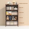 Tall Metal Storage Cabinet with 3 Flip Doors, Freestanding Steel Organizer with Ample Storage Space for Bedroom, Living Room, Kitchen - 3 of 4