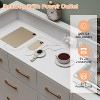 coucheta 8-Drawer Dresser with Charging Station and LED Lights, Wide Bedroom Dresser with 3 Outlets & 2 USB Ports & Gold Handles, for Living Room - 4 of 4