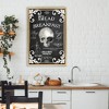 Stupell Industries Dead & Breakfast Spooky Skull Floating Frame Canvas Art, Gold, 21" x 31" - 3 of 4