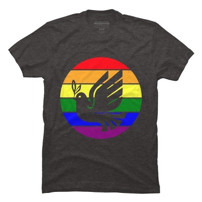 Design By CreativeHT Humans Dove Olive Branch Rainbow Pride By CreativeHT T-Shirt
