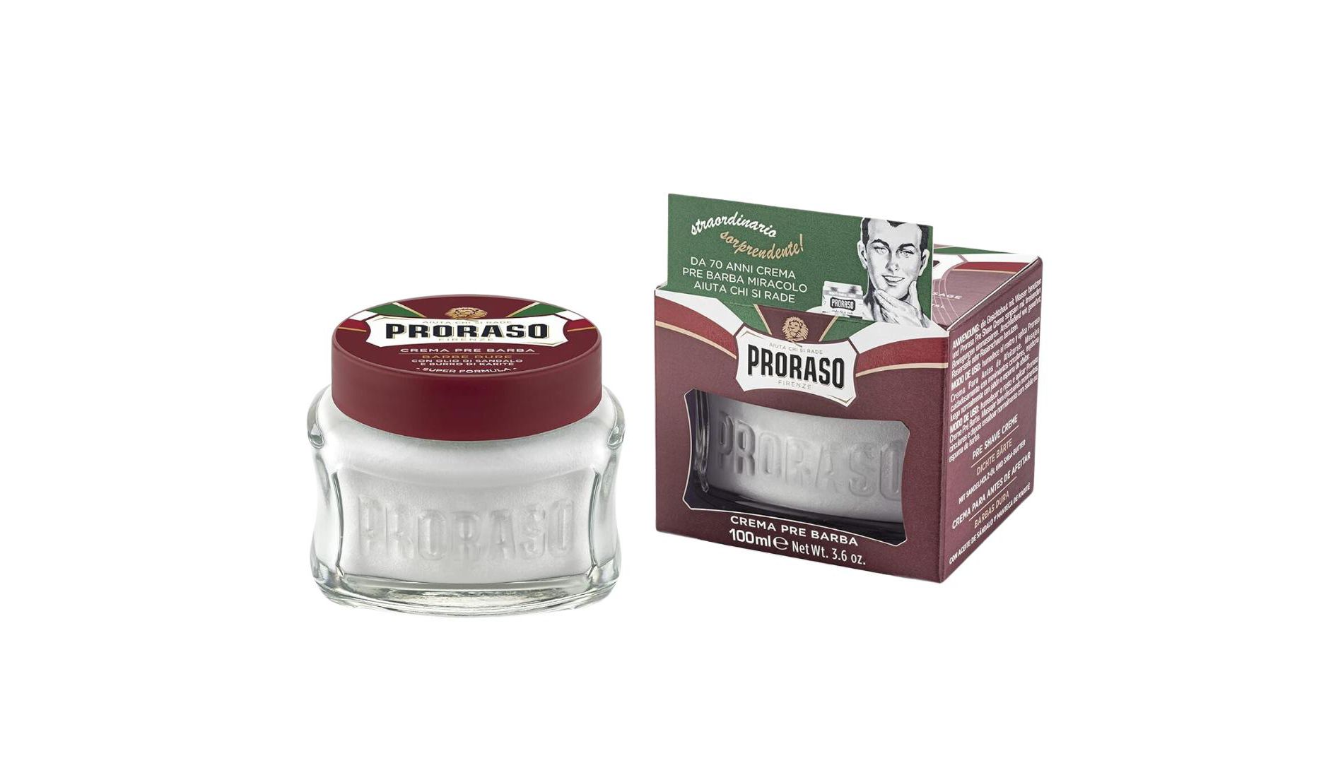 Proraso Pre-Shave Cream Nourishing for Coarse Beards | Nourishing Ingredients | Emollient Texture - 3.6 oz