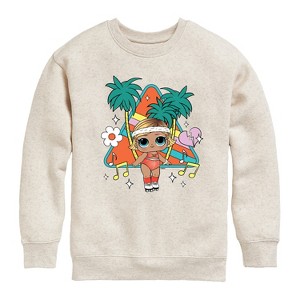 Boys' - LOL Surprise! - Boogie Babe Palm Trees Graphic Long Sleeve Fleece Sweatshirt - 1 of 4
