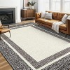 Machine Washable Carpet, Non-Slip And Non-Linting, Large Indoor Carpet, Modern Border Low Pile Foldable Carpet, Bedroom, Living Room, Kids Room - 2 of 4
