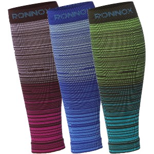 Tipi Toe Unisex 3 Pairs Bright Colored Dual-Tone Dreams Calf Compression Tube Sleeves 12-14 mmHg Great for Athletic & Medical Use, Size X-Large - 1 of 1